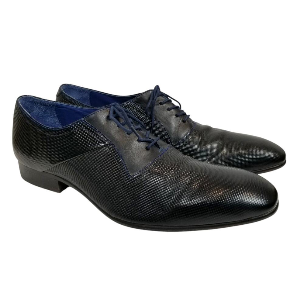 Ted Baker London Men's Haari Black Leather Oxford Lace Up Dress Shoes Size 12
